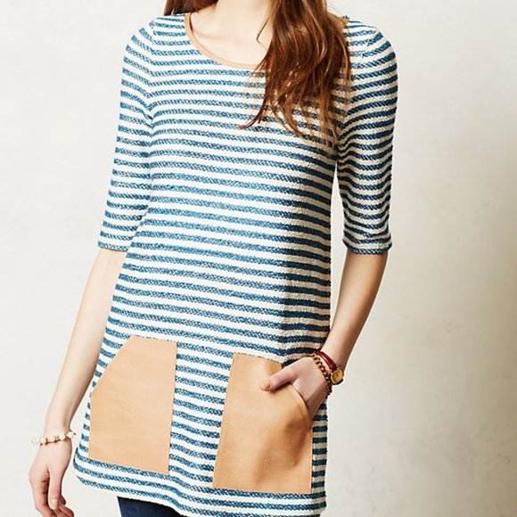 Postage Stamp | Anthro Sapony Stripe Tunic Top